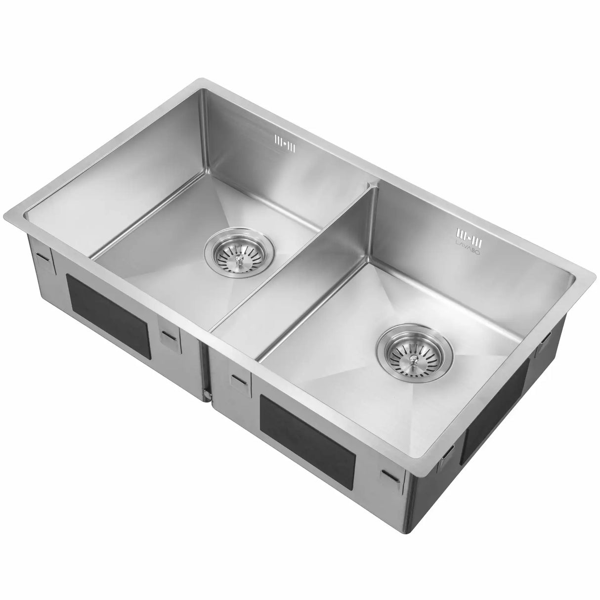 KUBUS 740 SOFT SLIM DOBBELT KØKKENVASK, RUSTFRIT STÅL