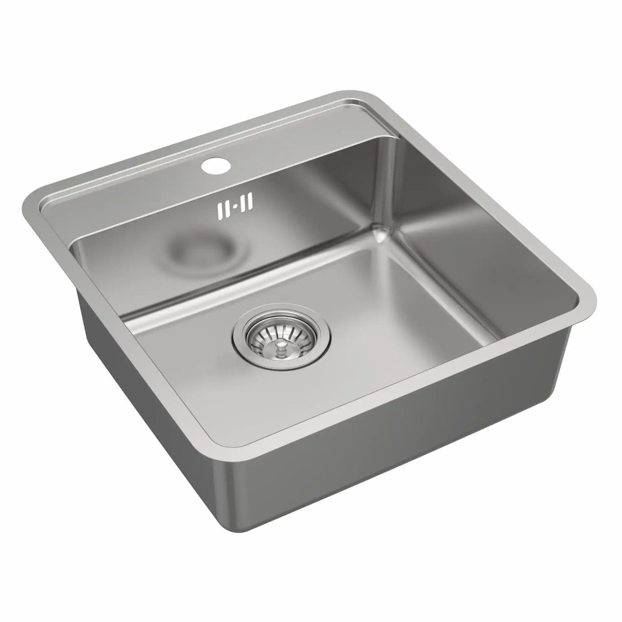 VENUS 50BC KØKKENVASK 440X380 M/HANEHUL, RUSTFRIT STÅL