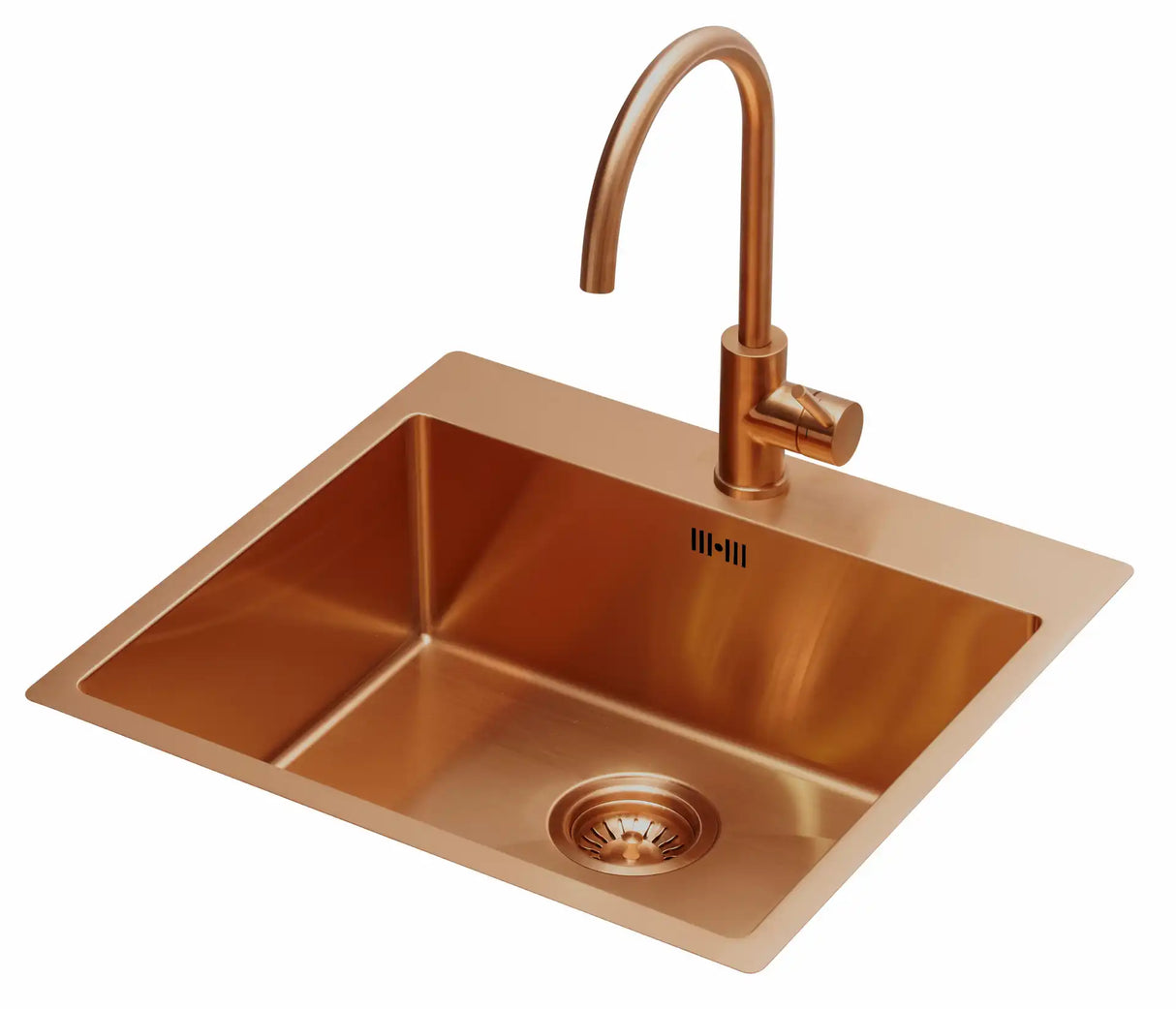 Kubus 540 Soft køkkenvask, PVD kobber