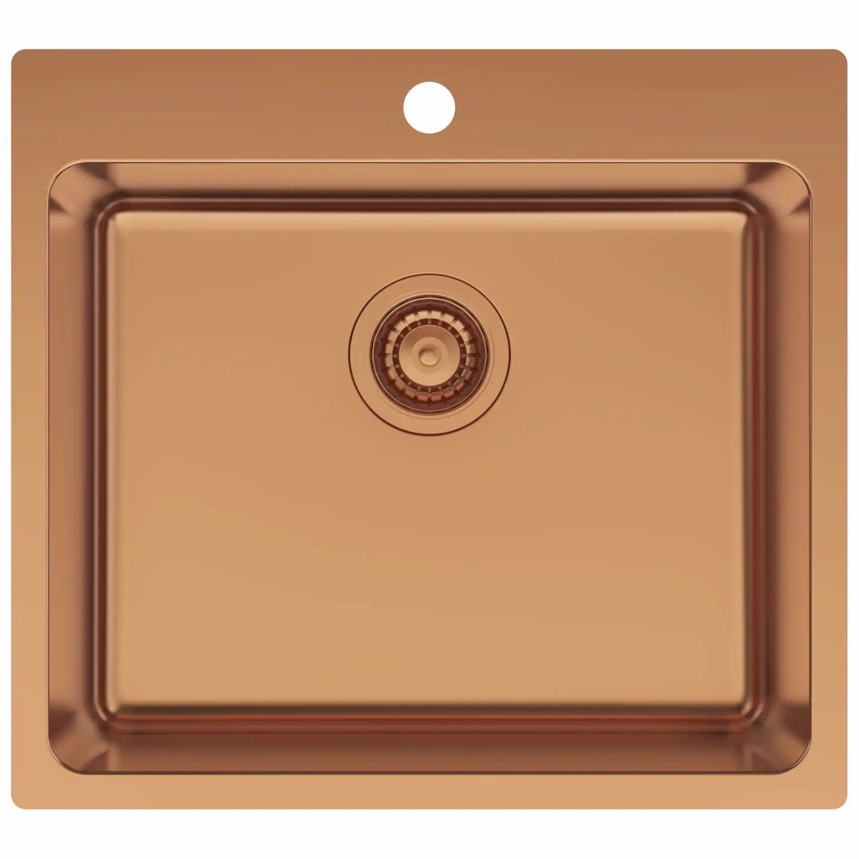 LA 550 køkkenvask 550x500 m/hanehul, PVD kobber