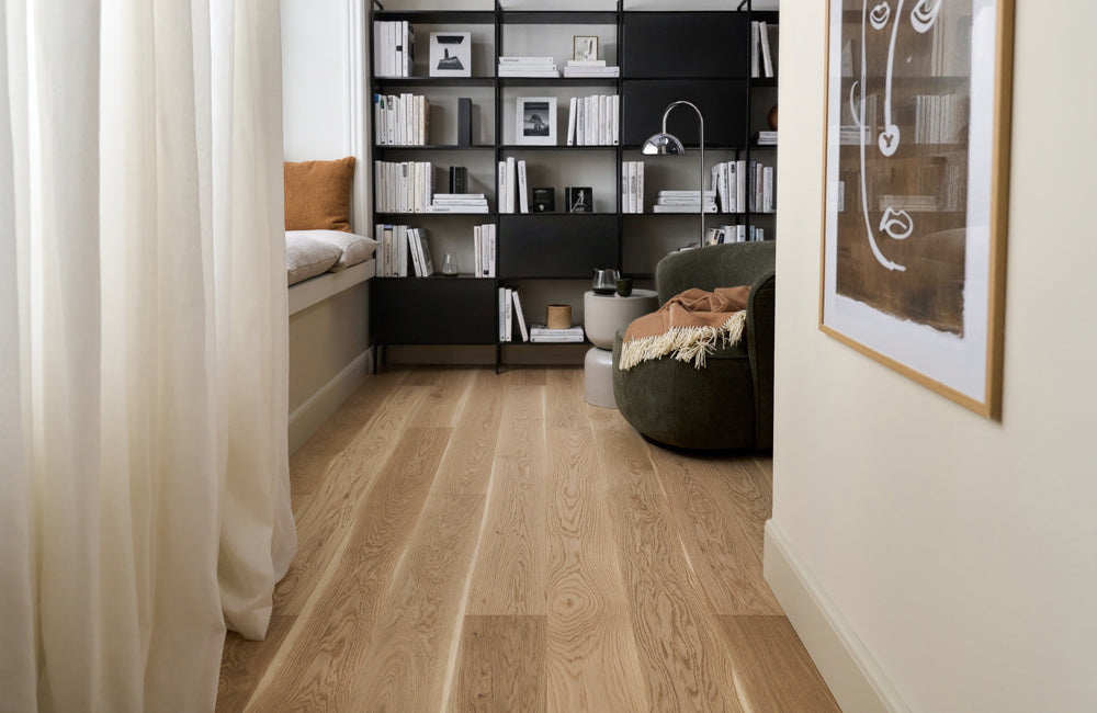 Timberman Eg Variant hvid, Slotsplank ⏐ 148020 14 x 182 2200 mm