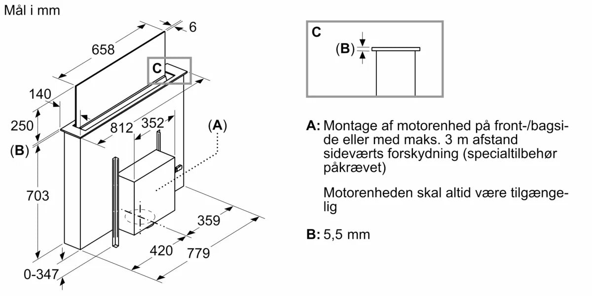 Bordemfang 80 cm flush installation - Siemens iQ700 - LD88WMM65