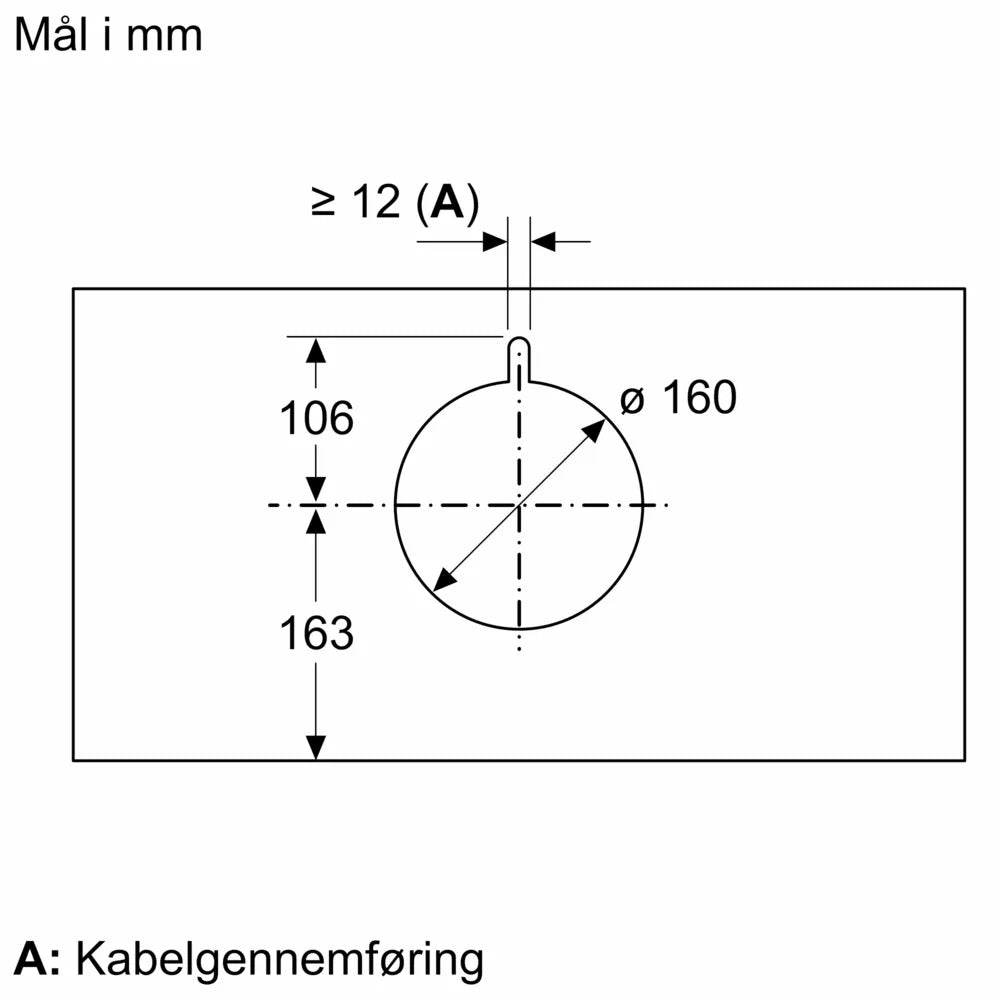 Integreret boksemhætte 60 cm Klart glas med sort tryk - Siemens iQ500 - LJ67BAM60