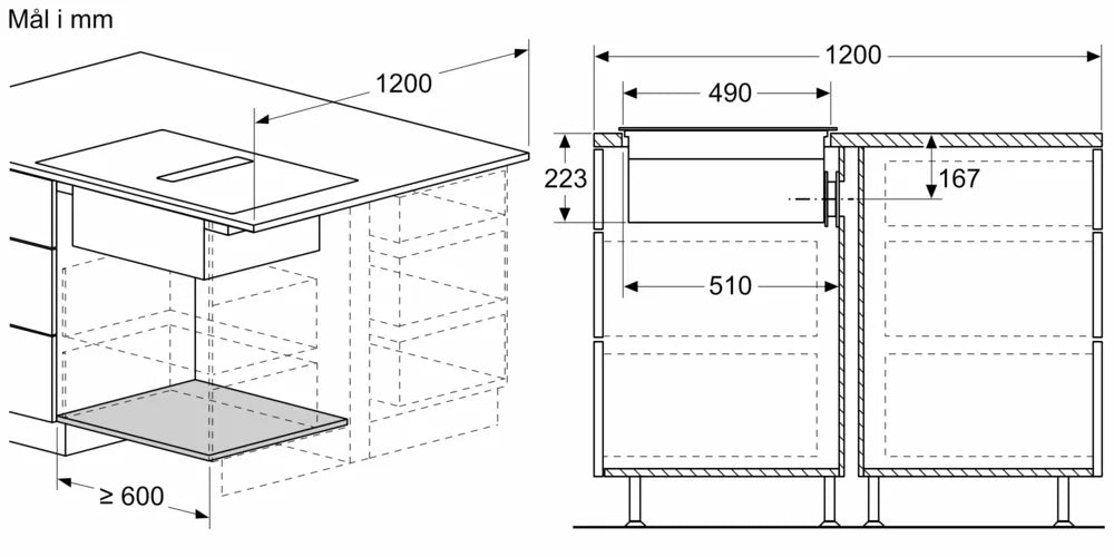 Induktionskogeplade med indbygget emfang 80 cm - Siemens iQ300 - ED877BS16E
