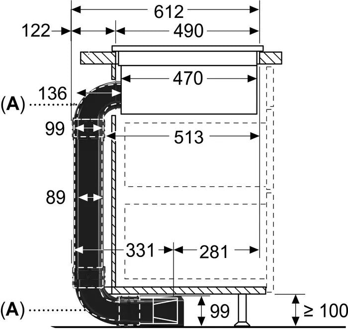 Recirkulationssæt 70cm Siemens - HZ9VDKR0