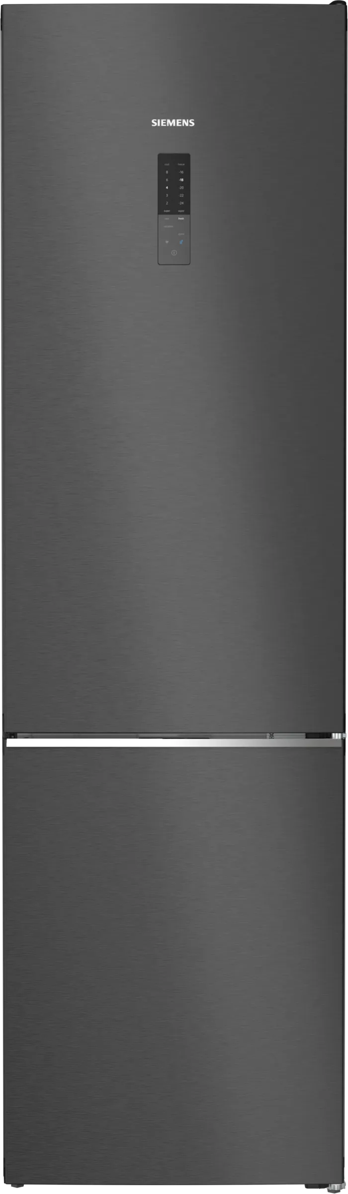 iQ500 Køle-/fryseskab 203 x 60 cm Sort stål med antifingerprint, Total noFrost - KG39NAXCF