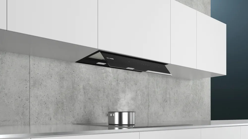 Integreret boksemhætte 60 cm Klart glas med sort tryk - Siemens iQ500 - LJ67BAM60