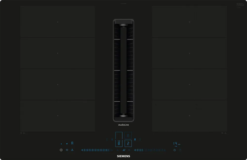 Induktionskogeplade med indbygget emfang 80 cm planmontering - Siemens iQ700 - EX807NX68E