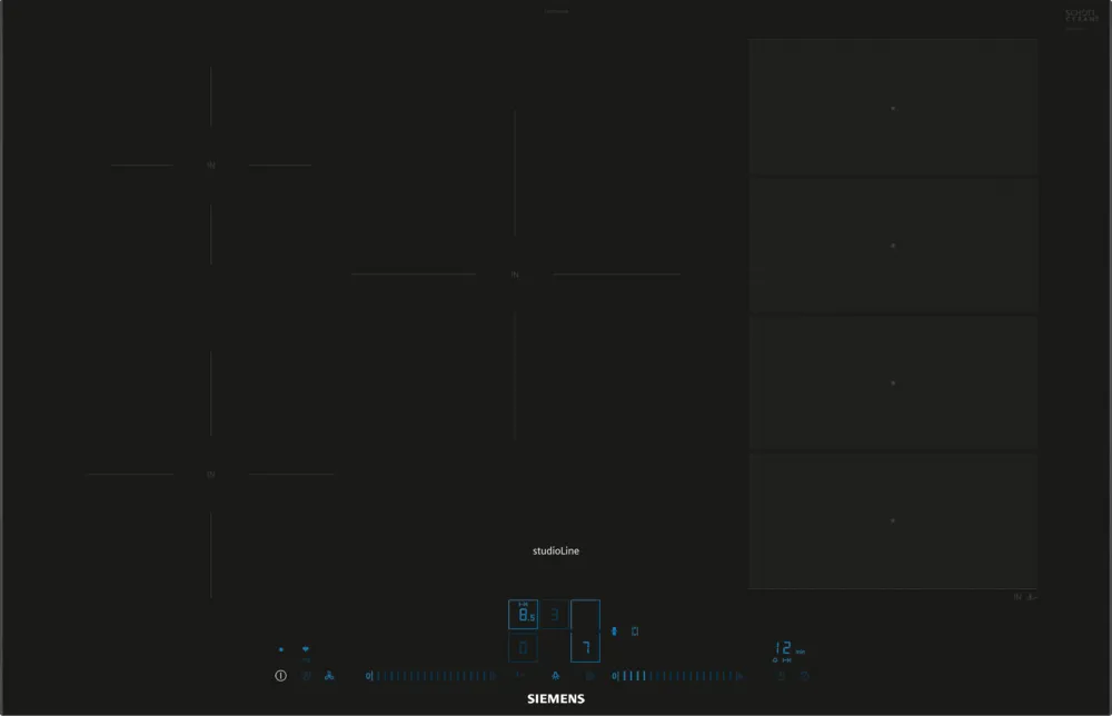 Induktionskogeplade 80 cm Sort - ComfortDesign - Siemens iQ700 - EX877NVV6E