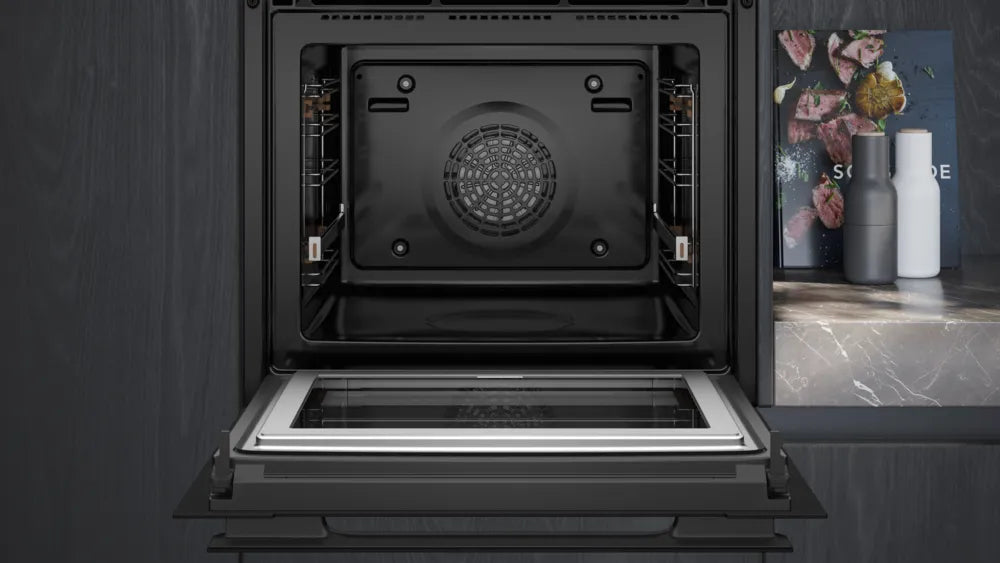 Dampovn til indbygning 60 x 60 cm i Sort - Siemens iQ700 - HS958GCB1