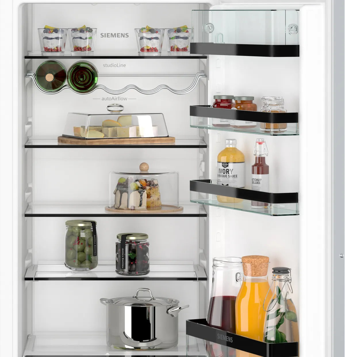 Integrerbart køleskab 122.5 x 56 cm fladhængsel med dæmpet lukning (soft close) - Siemens iQ500 - KI41RSDD1