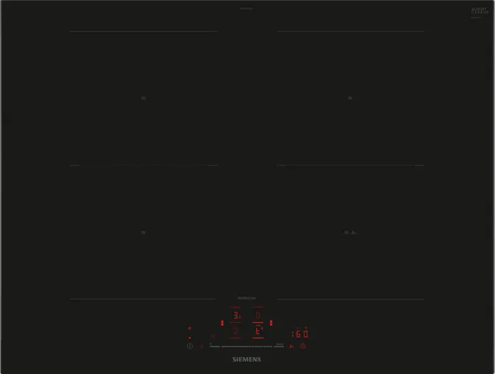 Induktionskogeplade 70 cm Sort - CombiZone - Siemens iQ500 - ED777HQC1E
