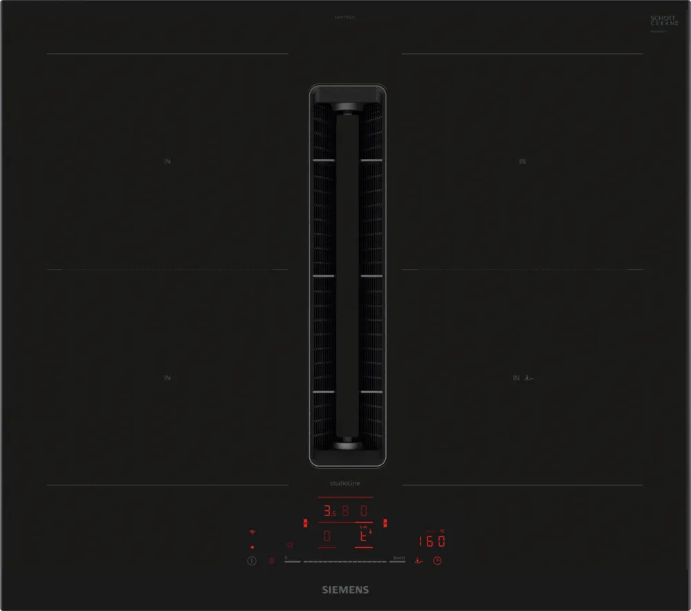 Induktionskogeplade med indbygget emfang 60 cm - Siemens iQ500 - ED677HQ26E