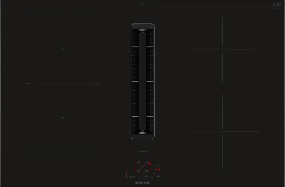 Induktionskogeplade med indbygget emfang 80 cm - Siemens iQ300 - ED877BS16E