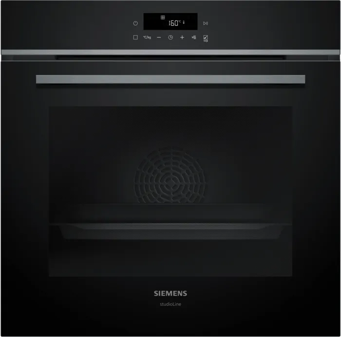 Indbygningsovn med dampfunktion 60 x 60 cm i Sort - IQ300 - Siemens HQ472G0B3