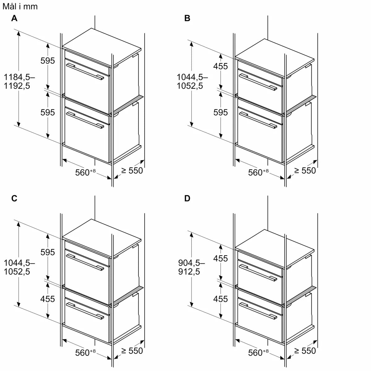 mellomhylde 12 x 511 x 555 mm rustfrit stål - HZ65MA00