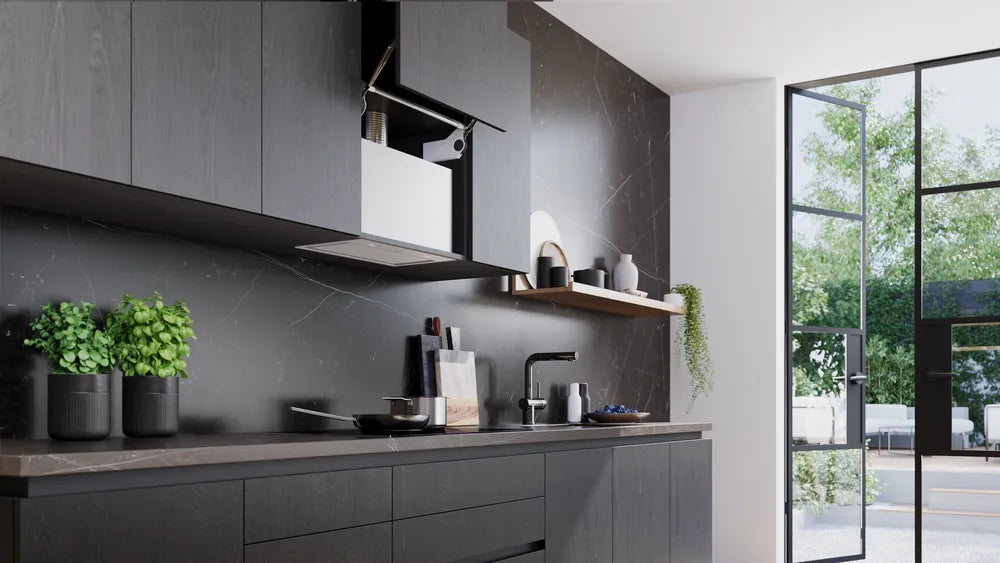 Emhætte, indbyg, 52cm. m/disp. B - Siemens iQ500 - LB56NAC50