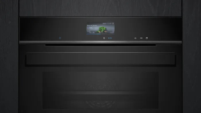 Kompakt dampovn 47l m/disp sort - Siemens iQ700 - CS936GCB1 60x45 cm sort