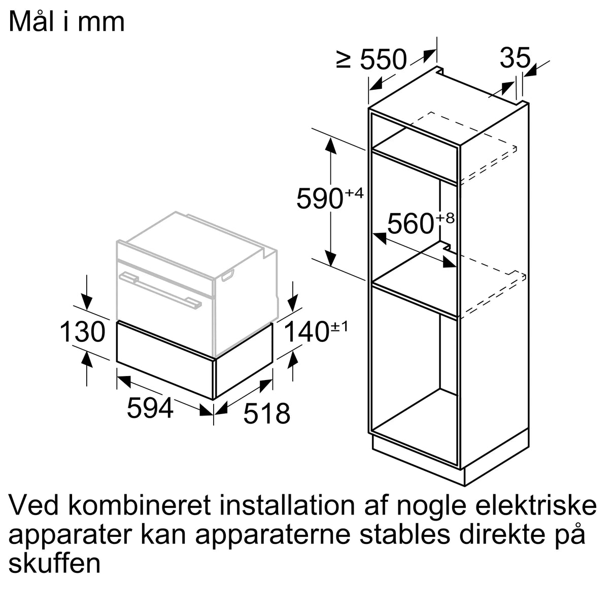 Siemens iQ700 Dampskuffe 59 x 14 cm Sort - BD911C1B0