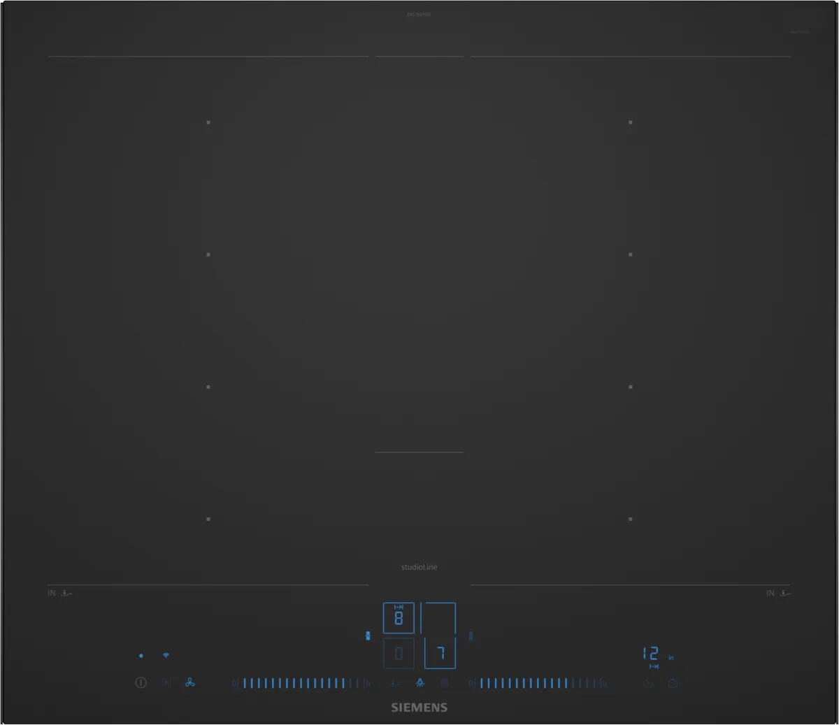 Induktionskogeplade 60 cm Matsort - Overflademontering - Siemens iQ700 - EX67BNYV6E