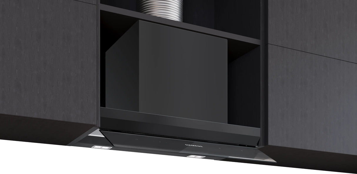 Siemens iQ500 Integreret boksemhætte 60 cm klart glas med sort tryk, Matsort - LJ67BDP60