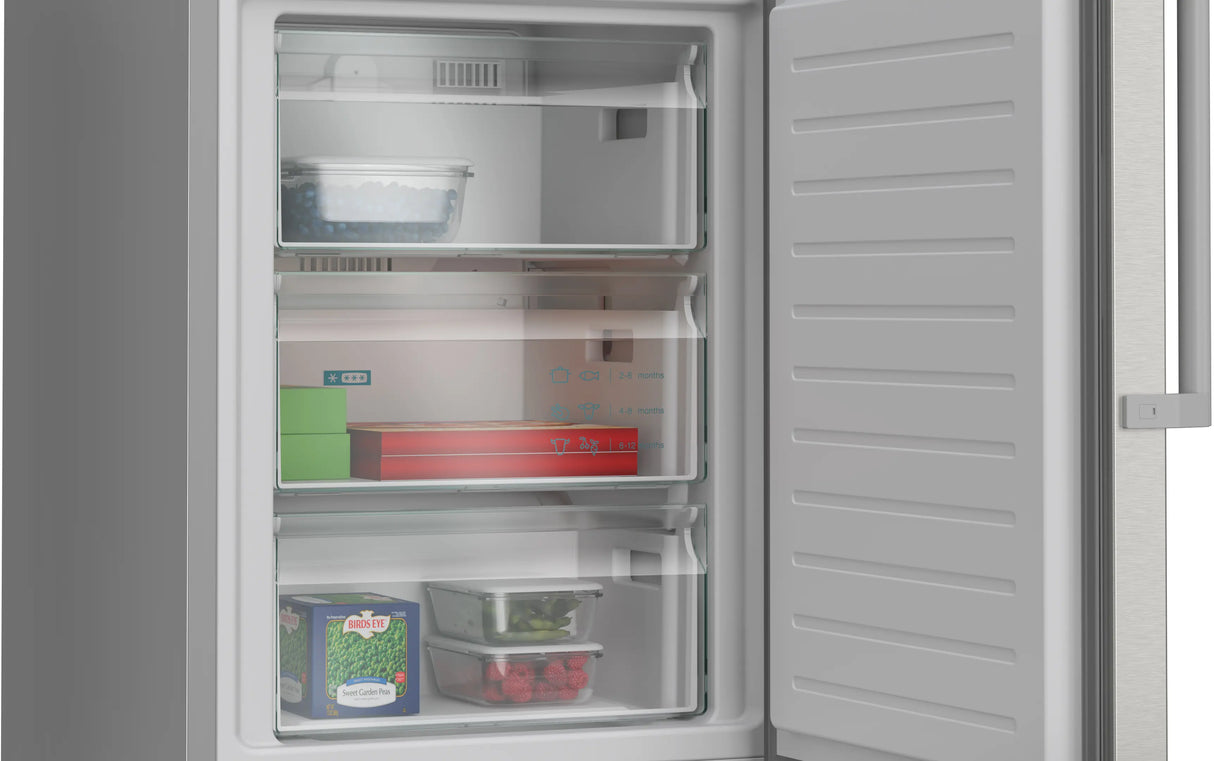 Siemens iQ300 Køle-/fryseskab 203 x 60 cm Rustfrit stål - KG39NVICV