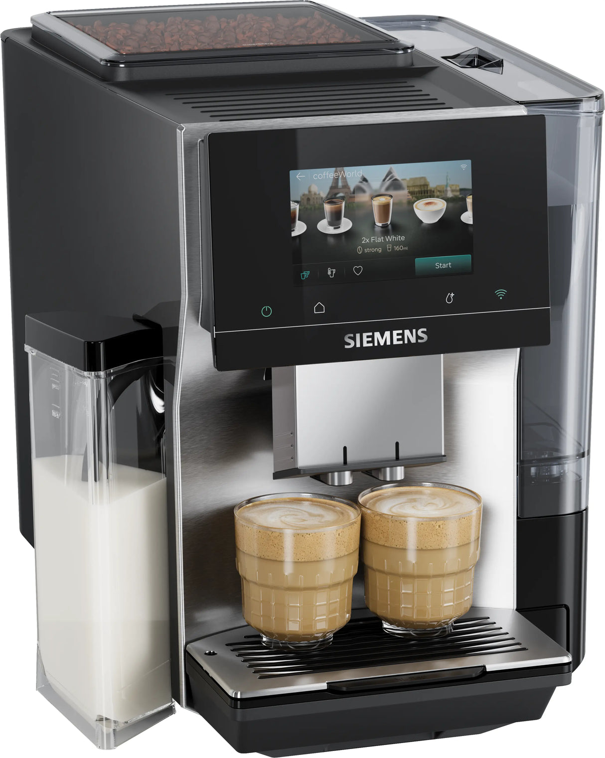 Siemens Fuldautomatisk kaffemaskine EQ700 iAroma Rustfrit stål - TQ723E03