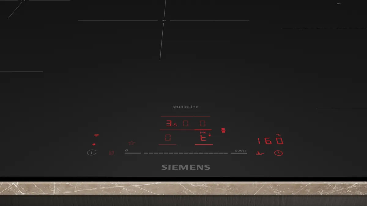 Induktionskogeplade 80 cm Matsort - Overflademontering med ramme - Siemens iQ500 - ED87BHWC1E