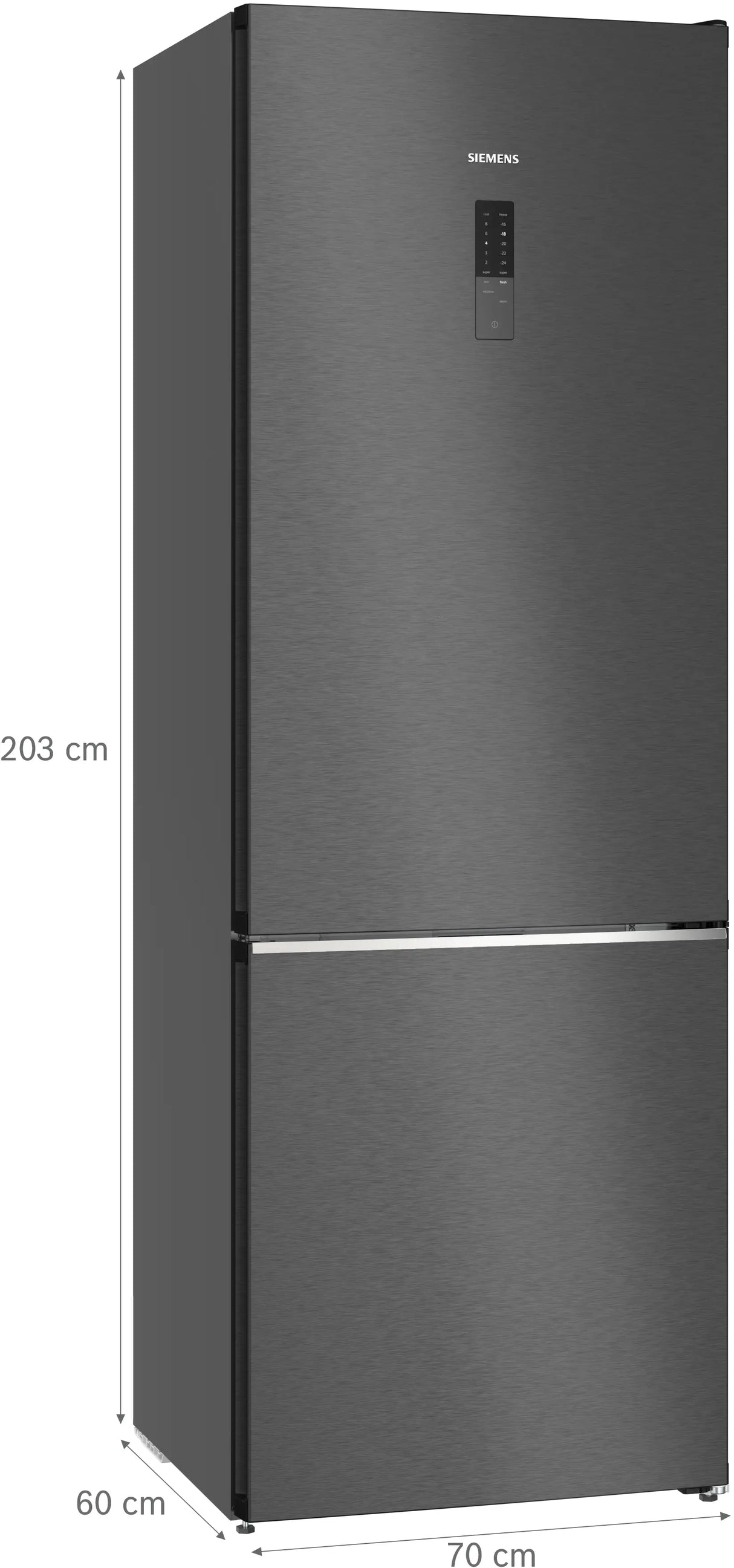 Siemens iQ500 Køle-/fryseskab 203 x 70 cm blackSteel - KG49NAXCG