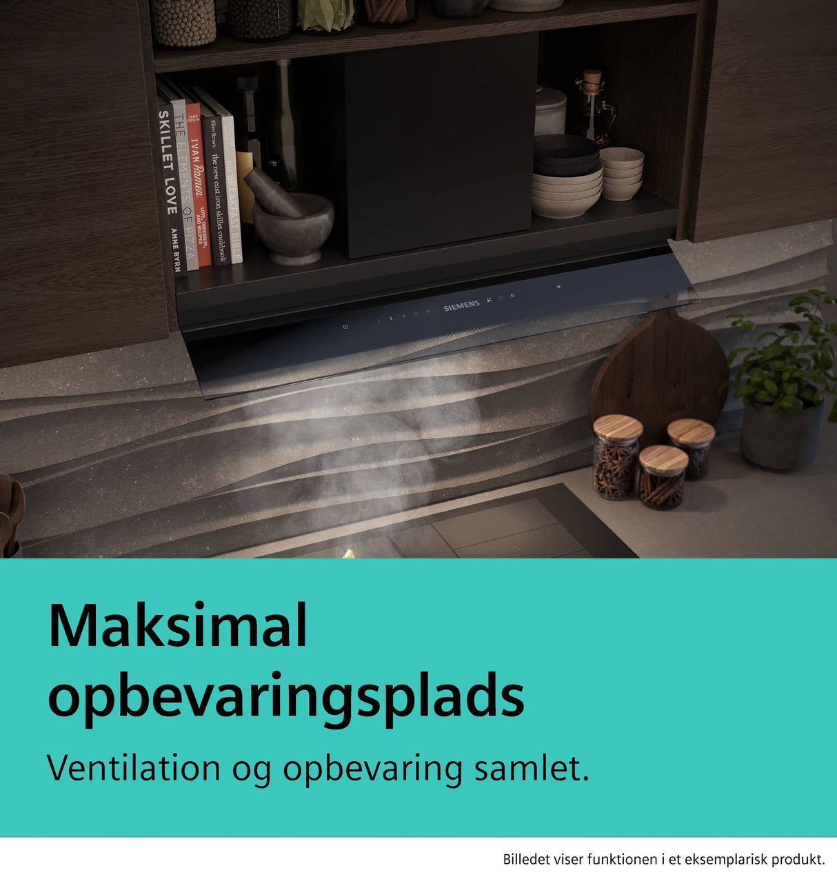 Siemens iQ500 Integreret boksemhætte 80 cm klart glas med sort tryk, Matsort - LJ87BDP60
