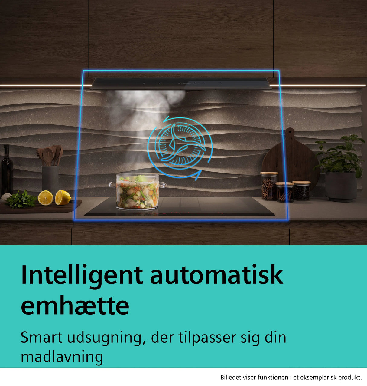 Siemens iQ500 Integreret boksemhætte 80 cm klart glas med sort tryk, Matsort - LJ87BDP60