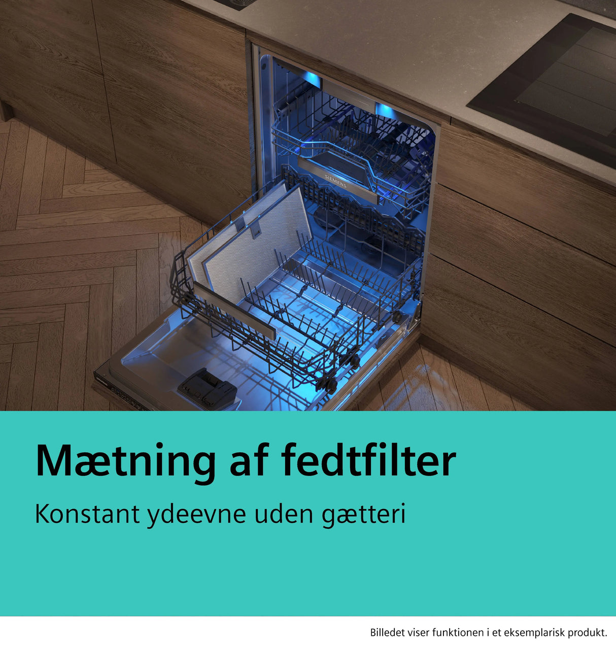 Siemens iQ700 Integreret boksemhætte 80 cm Grå glas sort print, Matsort - LJ89BET65