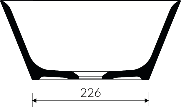 Ravenna vask i Hvid mat