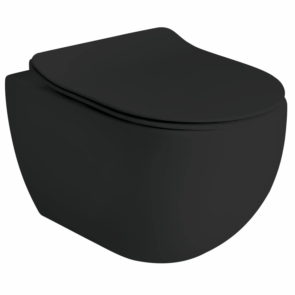 GLOMP RIMLESS VÆGHÆNGT TOILET, MATSORT