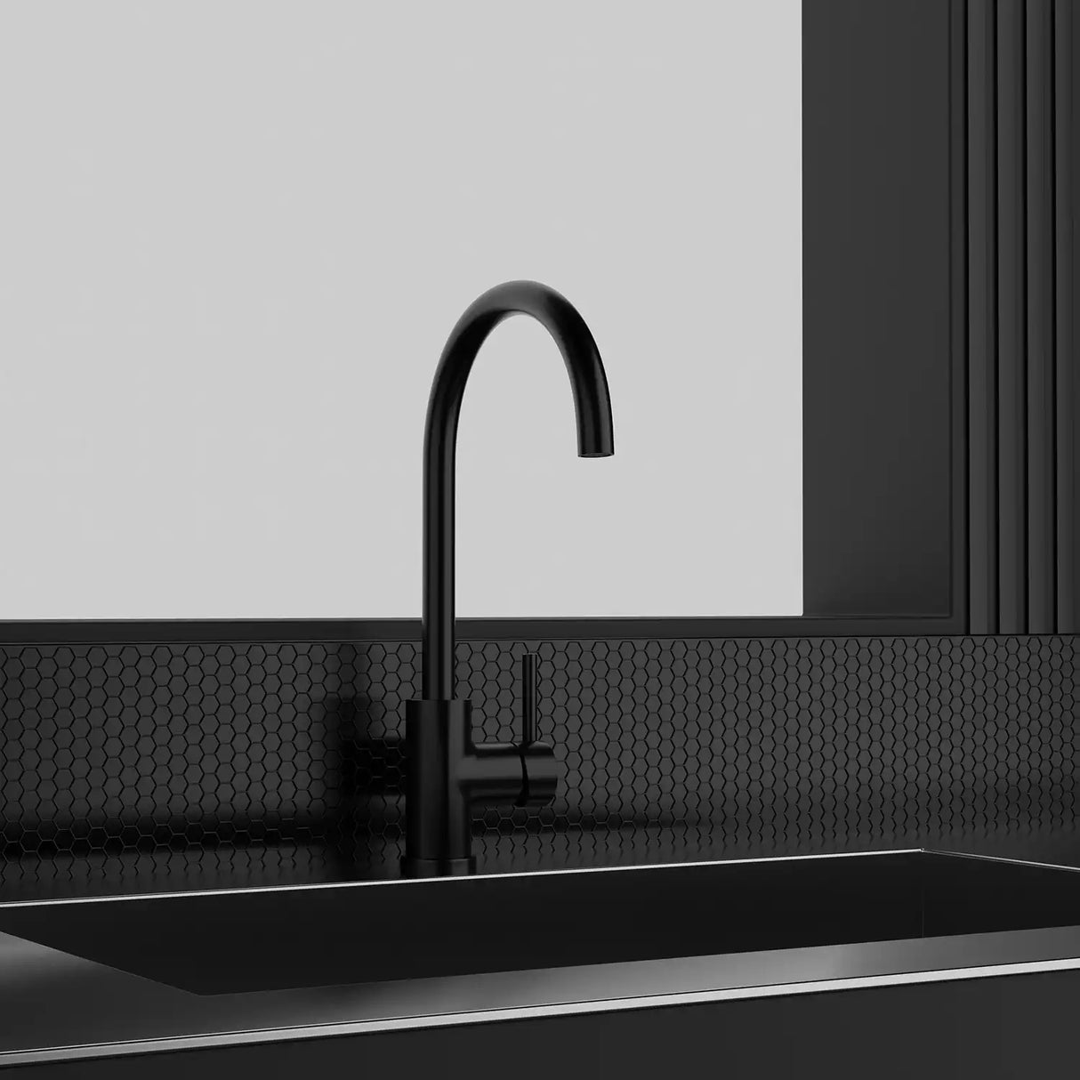 PRIMY STEEL CURVE KØKKENARMATUR, SHADOW