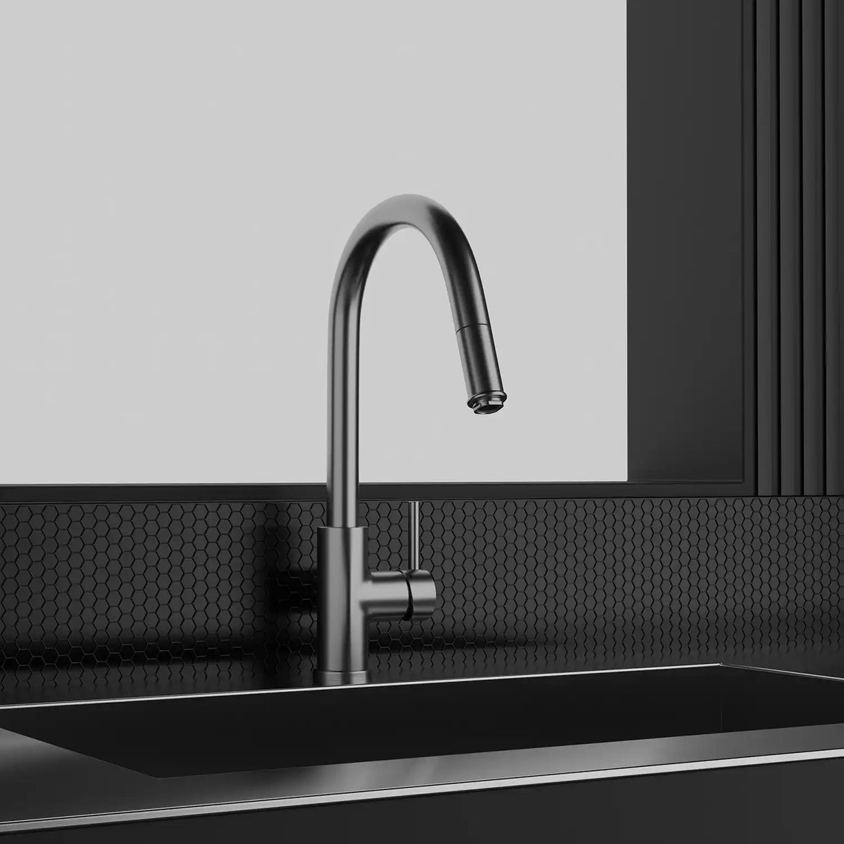 PRIMY ACCESS KØKKENARMATUR M/UDTRÆKSTUD, RUSTFRIT STÅL