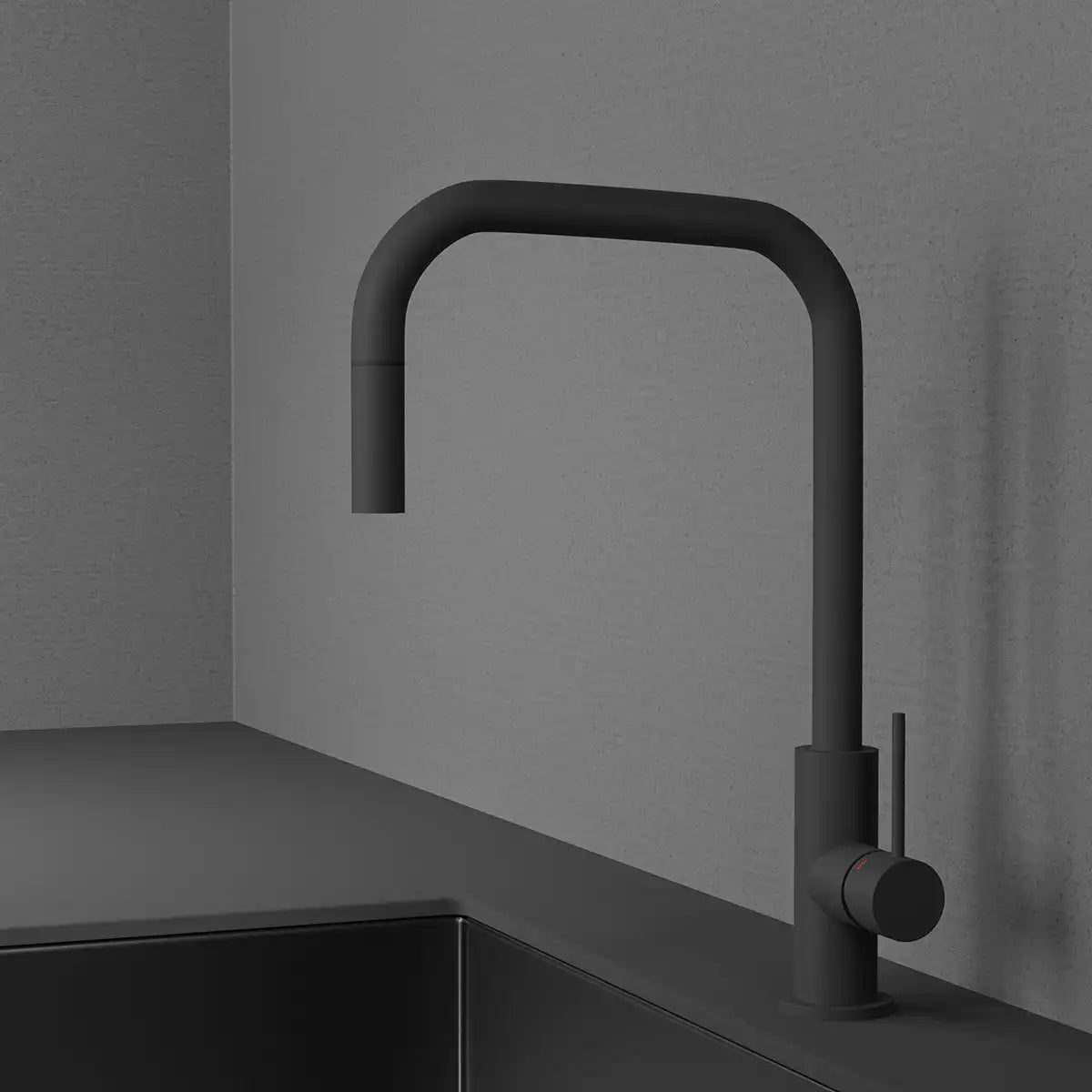 PRIMY ACCENT SQUARE KØKKENARMATUR M/UDTRÆKSTUD, COAL