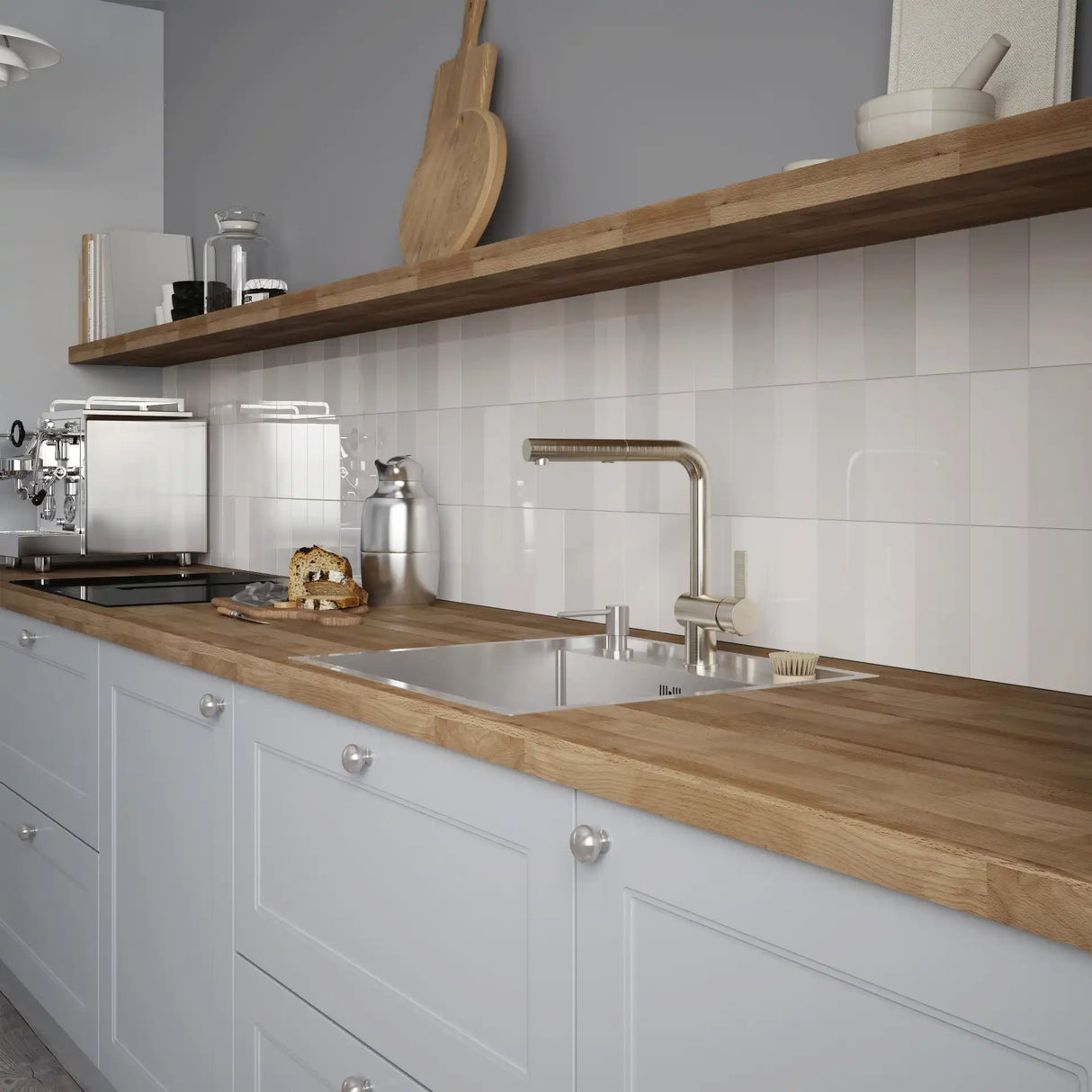 KUBUS 285 KØKKENARMATUR M/UDTRÆK, KROM