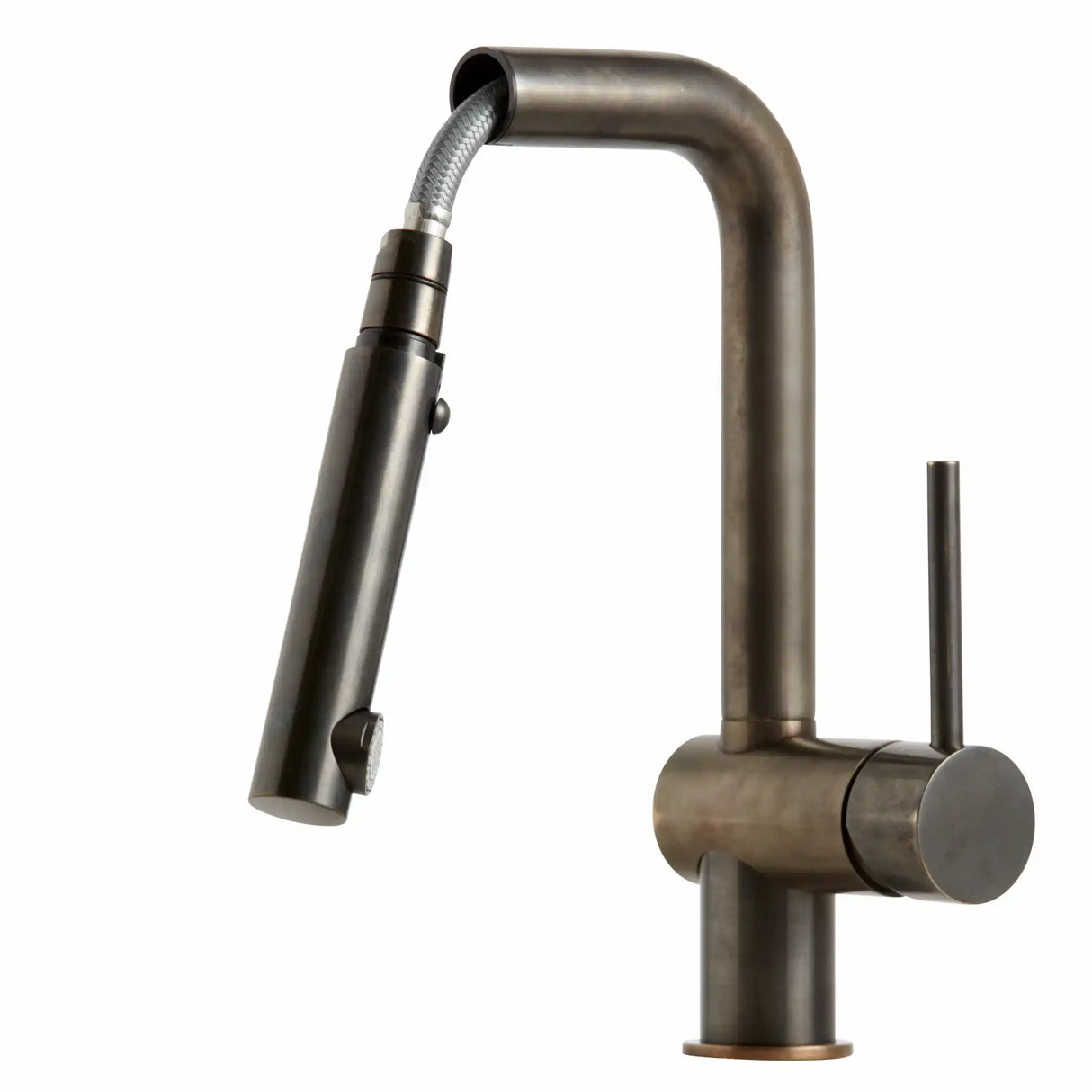 KUBUS 040 KØKKENARMATUR M/UDTRÆK, BRUNERET MASSIV MESSING