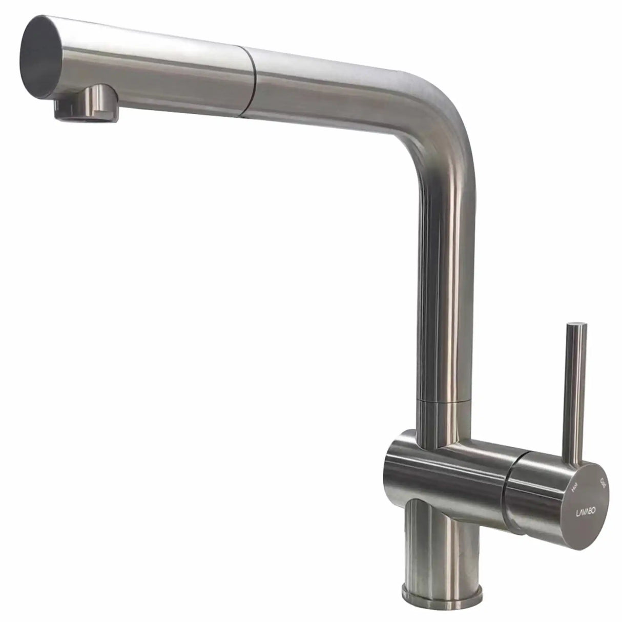 KUBUS 385 RS KØKKENARMATUR M/UDTRÆK, RUSTFRIT STÅL