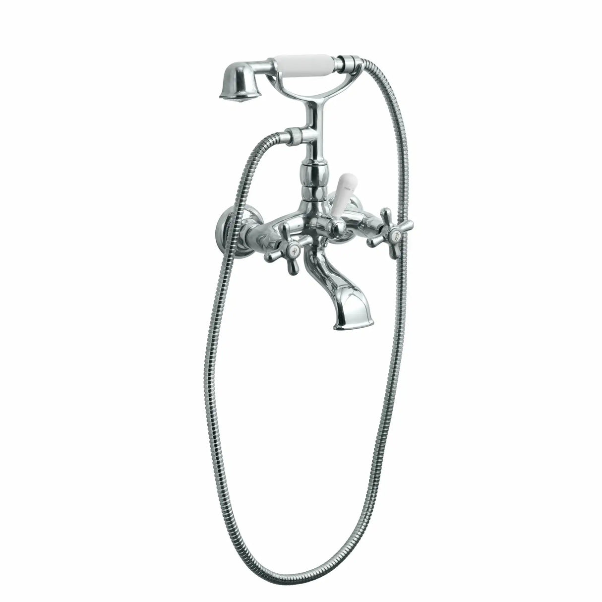 Retro to-grebs badekararmatur, Krom