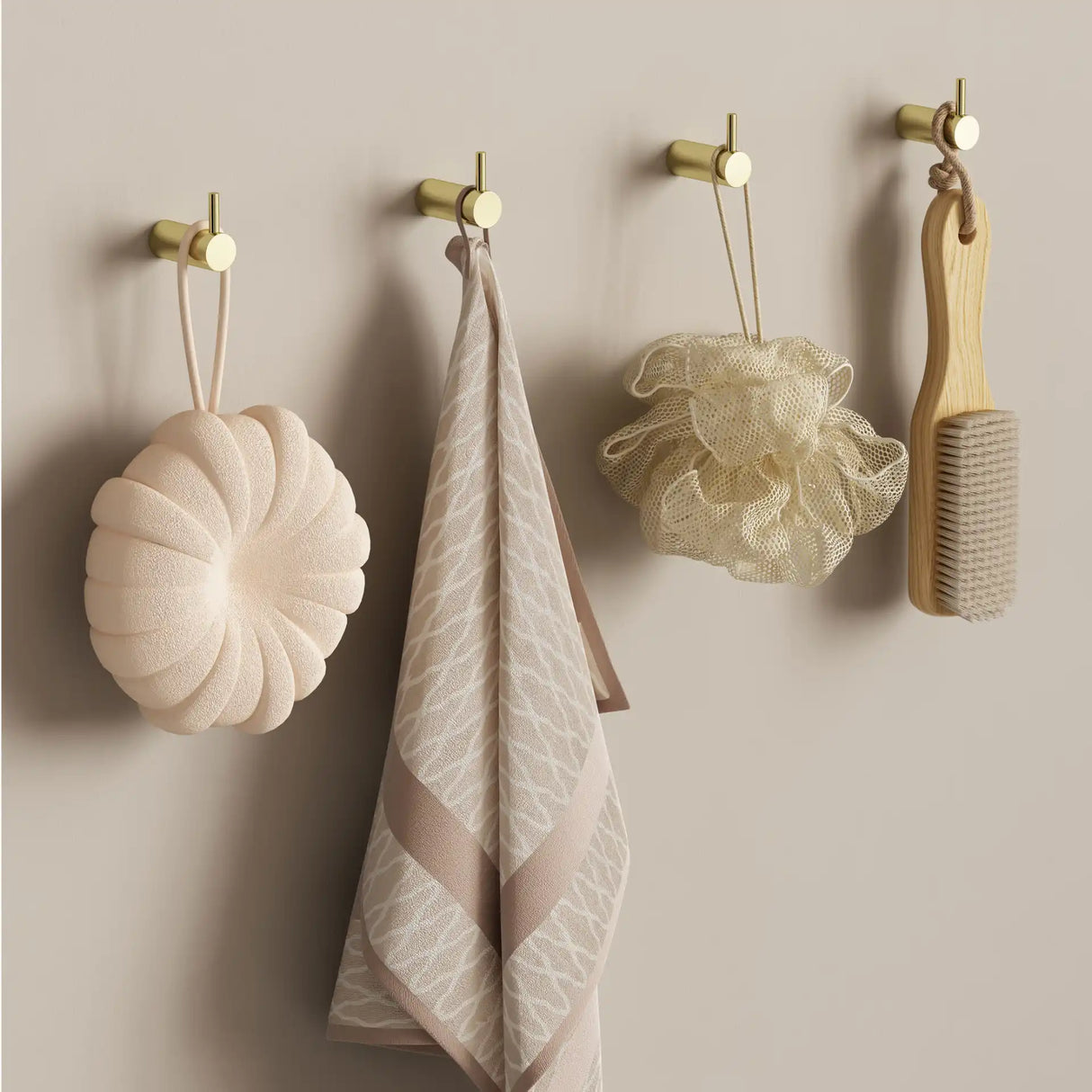 Lavabo Luna håndklædekroge 2 stk, Massiv messing