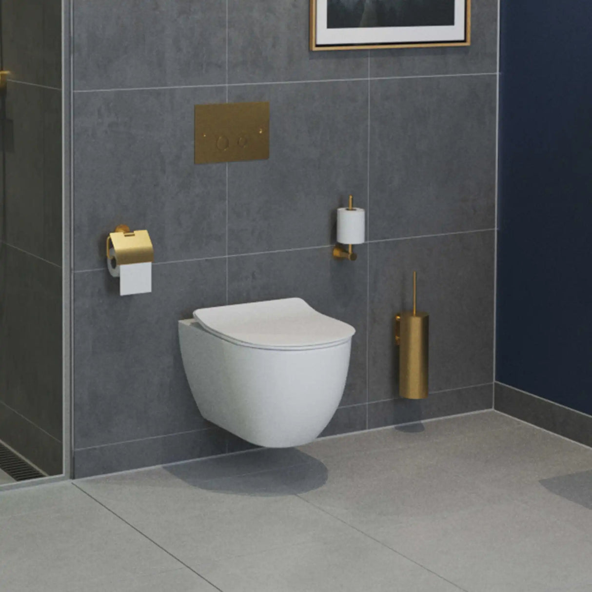 Lavabo Luna skylleplade t/indbygningscisterne, Massiv messing