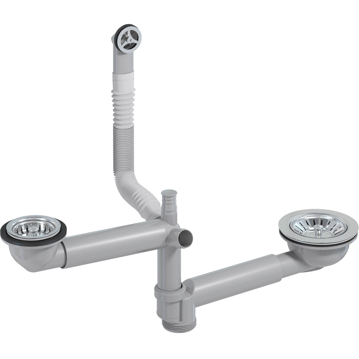 Afløbssæt m/strainer og ministr ø85+ø70