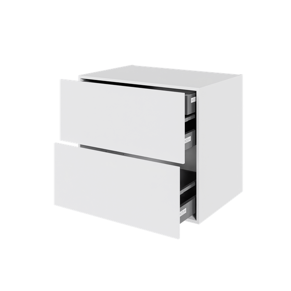 Multi-Living 2 skuffelook - HQ skuffeskab 80 cm med 2 skuffer og indvendig bakke med fuldudtræk