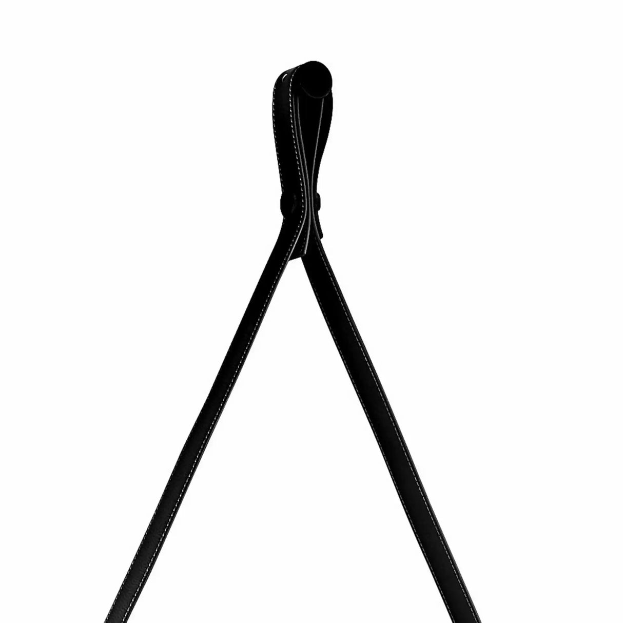 LAVABO SPEJL Ø500 MM, MATSORT M/SORT LÆDERSTROP