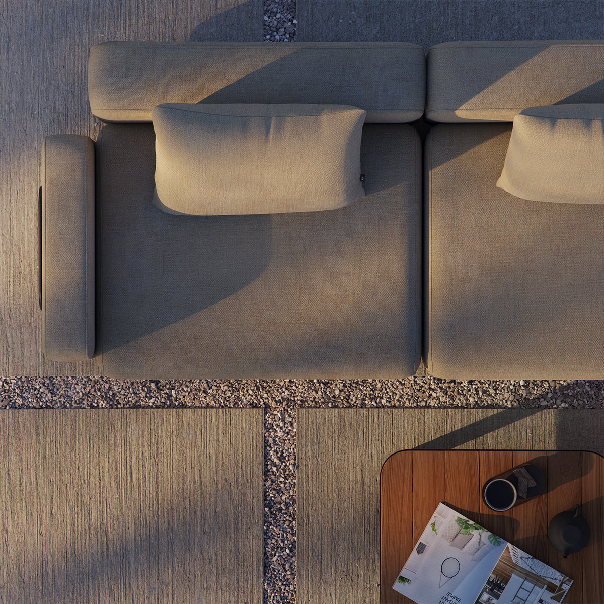 Cobana Lounge Sofa - Seat Section Sand