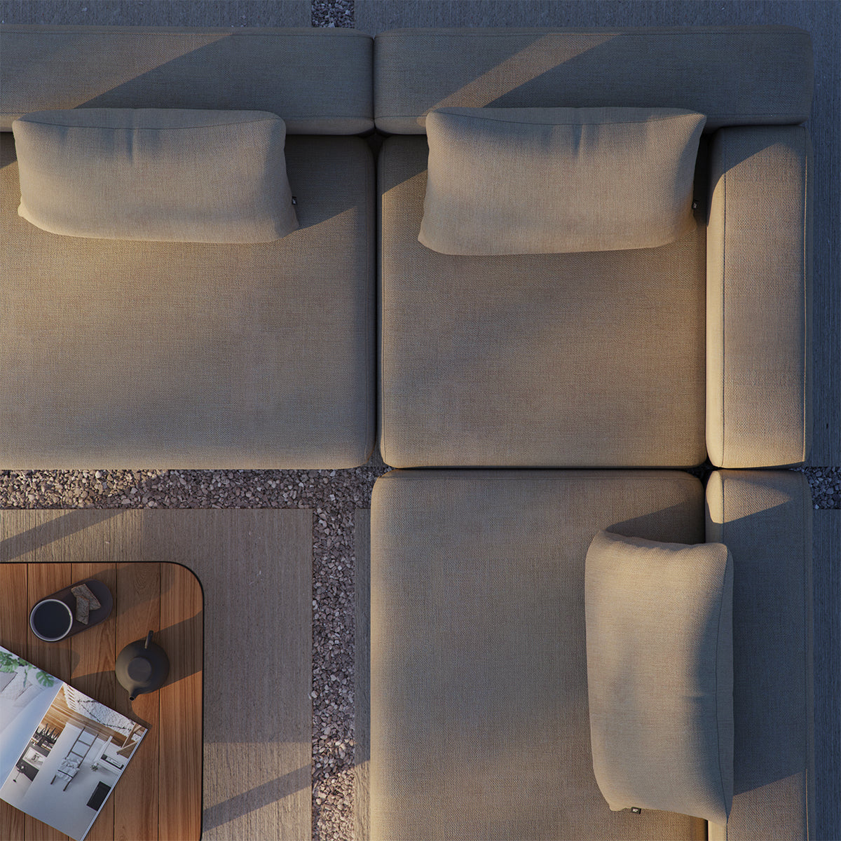 Cobana Lounge Sofa - Corner Section Sand