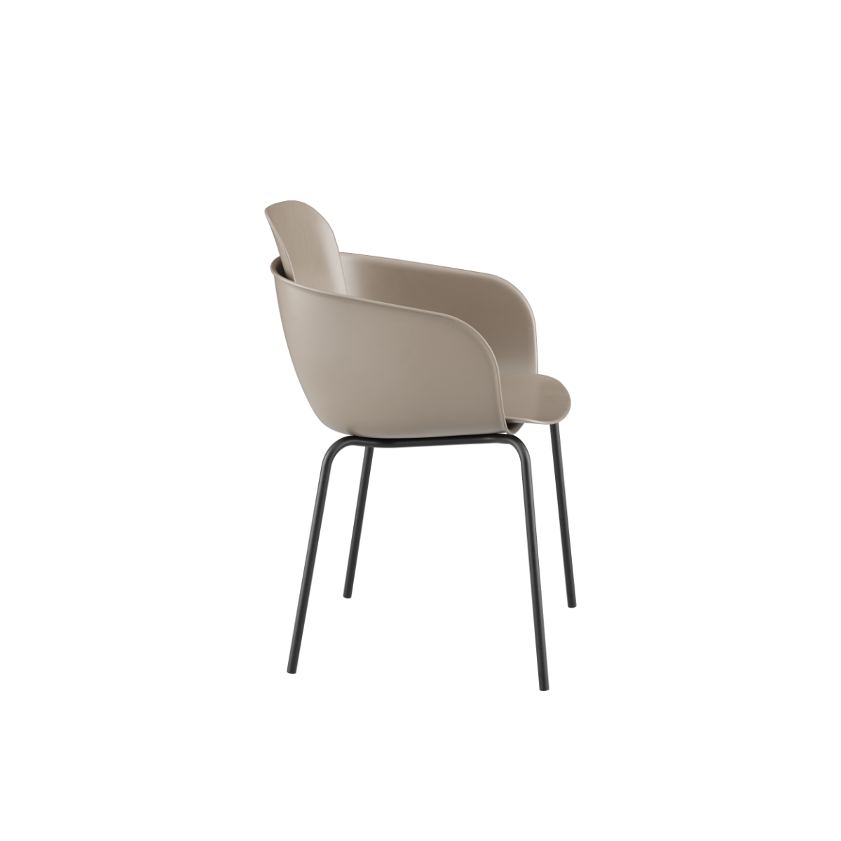 Patio Chair no. One S2 Taupe/Black