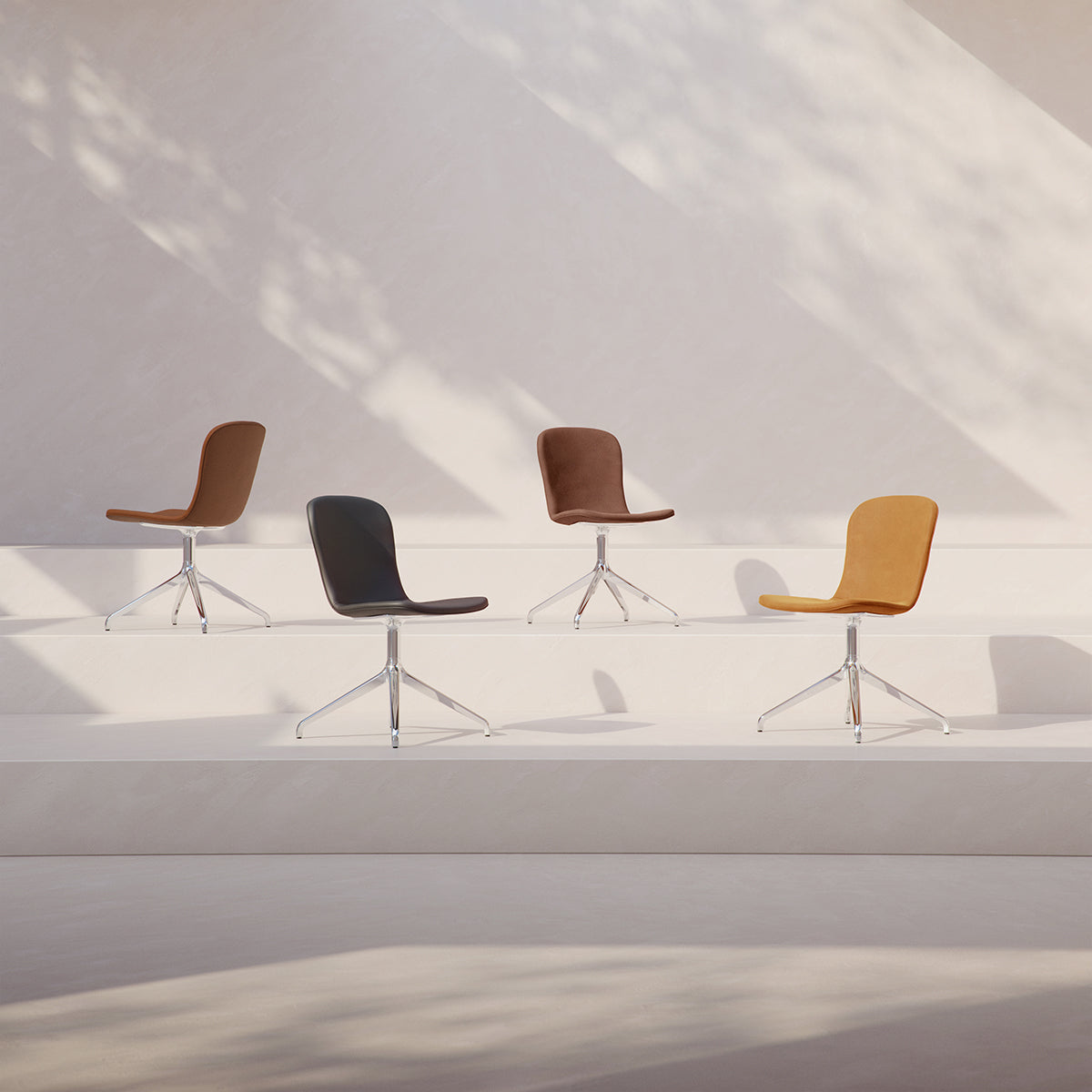 Chair no. One S1 Polished Swivel - Luna Walnut